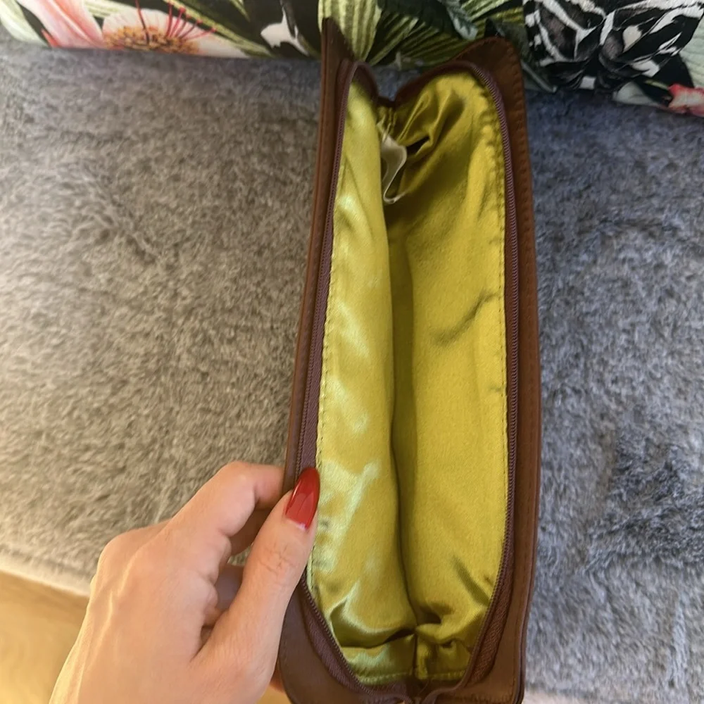 Satin and sequined bag